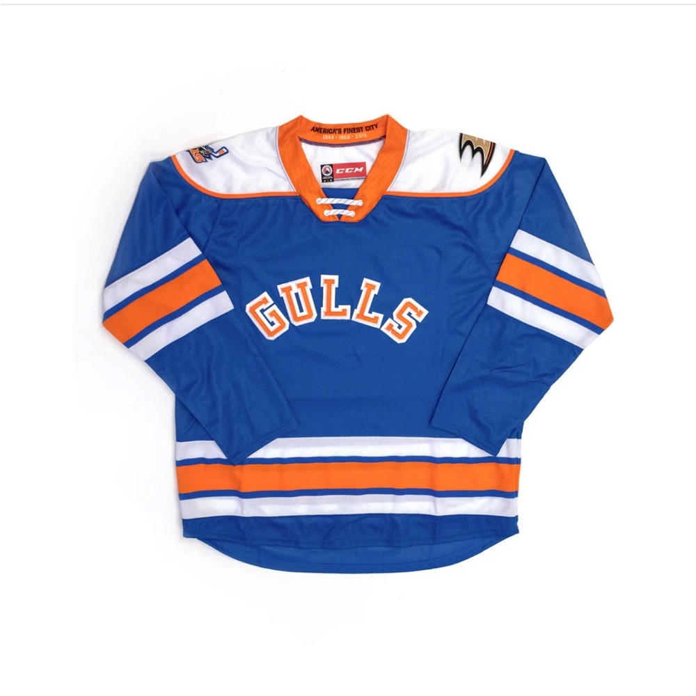Blue and Orange Gulls Hockey Jersey
